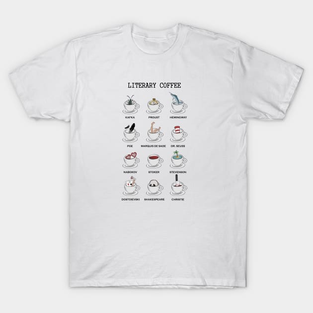 Literary coffee T-Shirt by atizadorgris